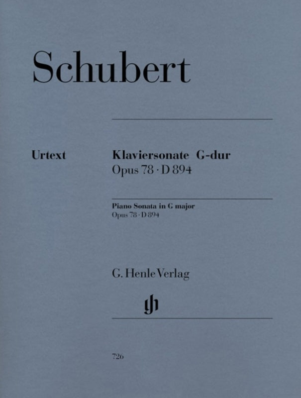 Schubert: Sonata for Piano in G Major Op 78 D 894