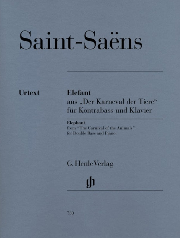 Saint-Saëns: Elephant from Carnival of the Animals for Double Bass & Piano