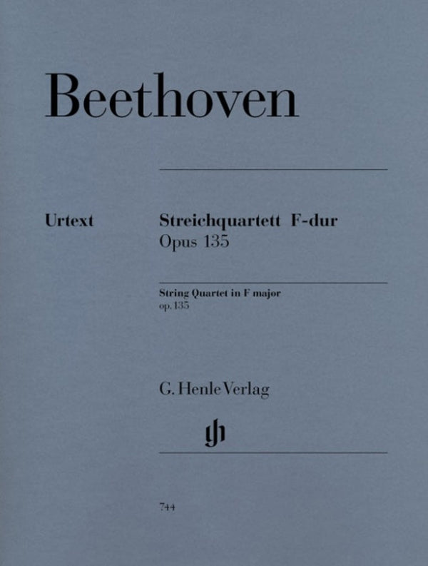 Beethoven: String Quartet in F Major Op 135 Score & Parts