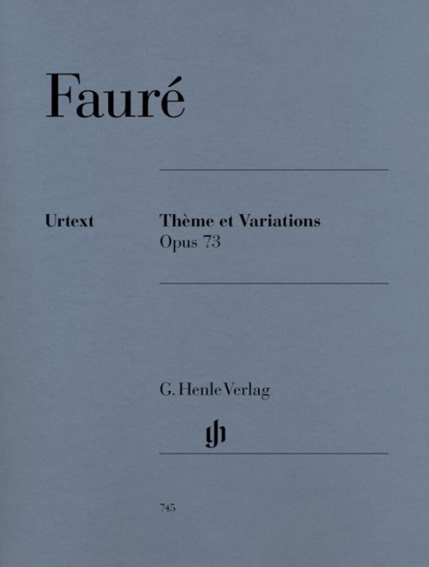 Faure: Theme & Variations Op 73 Piano Solo