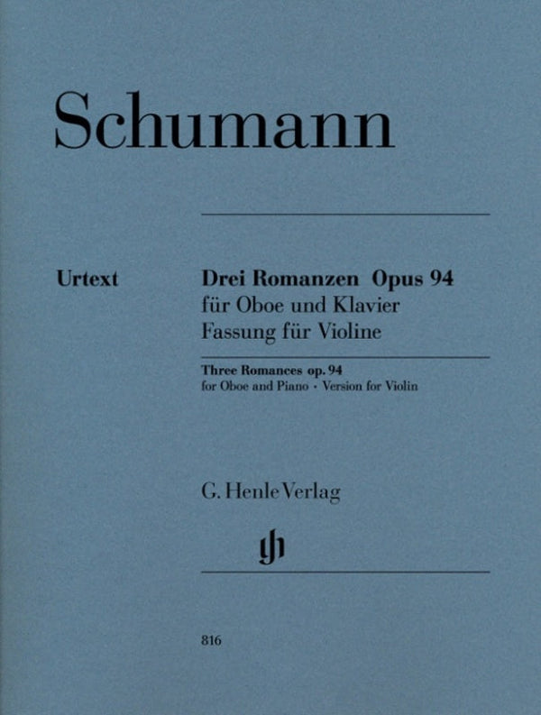Schumann: Three Romances Op 94 for Oboe & Piano
