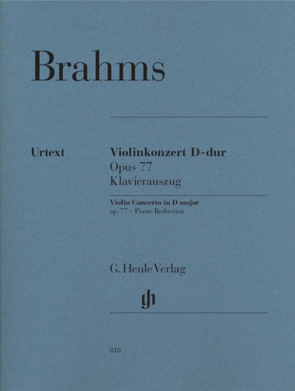 Brahms: Violin Concerto in D Major Op 77 Violin & Piano
