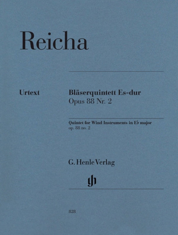 Reicha: Quintet for Wind Instruments Op 88 No 2 Score & Parts