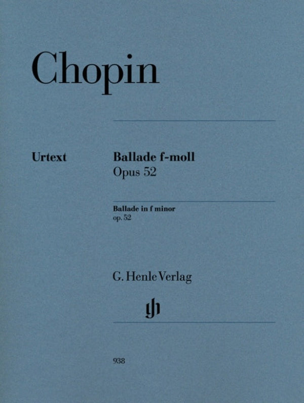 Chopin: Ballade in F Minor Op 52 Piano Solo