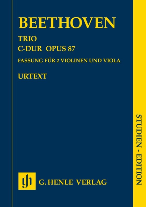 Beethoven: Trio in C Major Op 87 Study Score