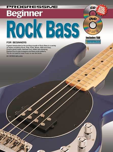 Progressive Beginner Rock Bass Bk/CD/DVD