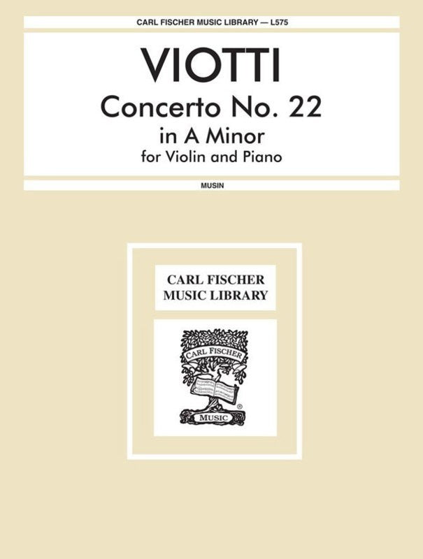 Viotti: Concerto No. 22 in A Minor for Violin and Piano