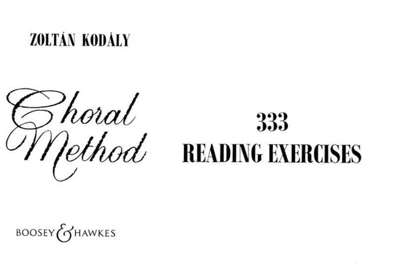 Kodaly: 333 Reading Exercises
