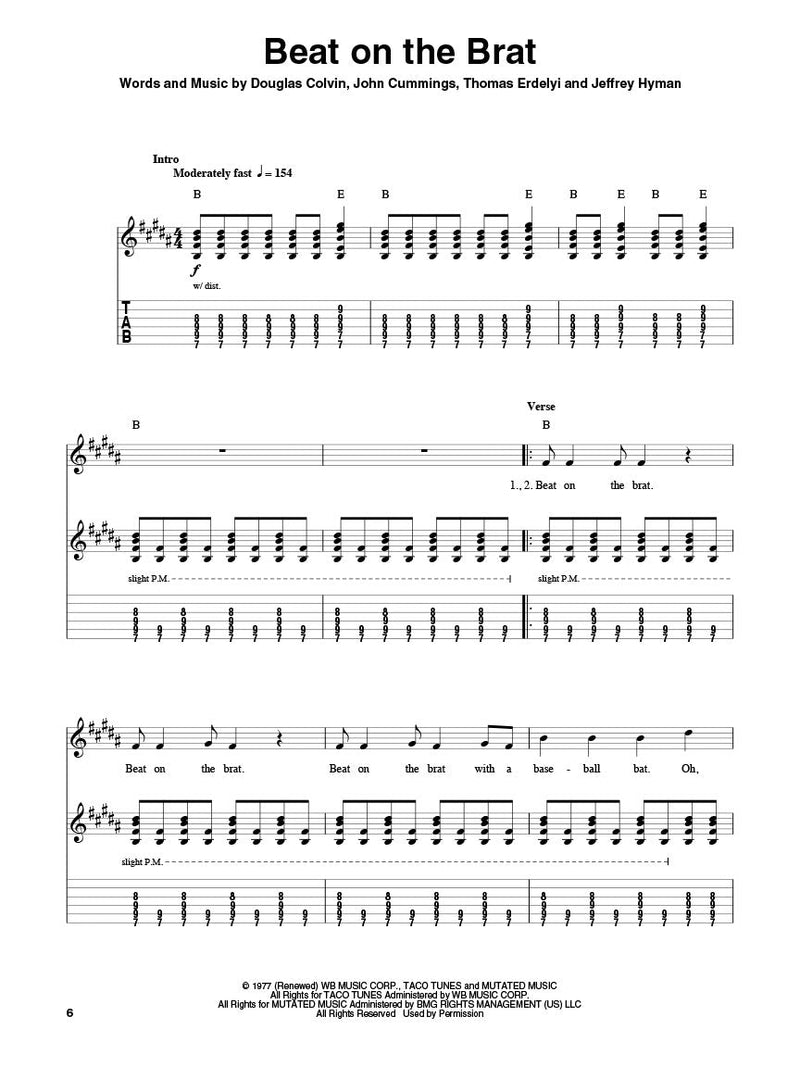 Ramones Guitar Play-Along