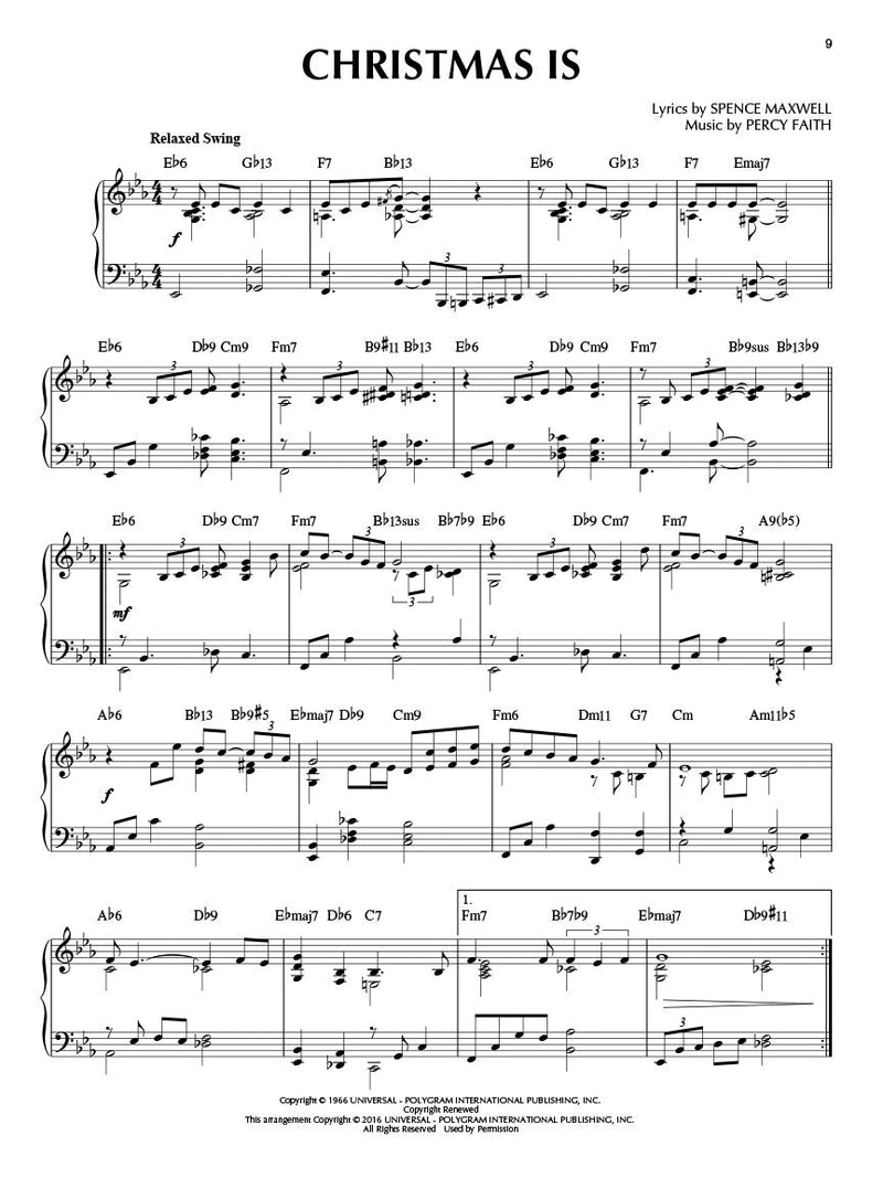Christmas Standards - Jazz Piano Solos