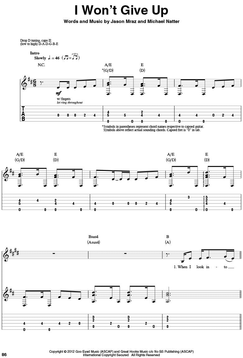 Jason Mraz Guitar Play-Along