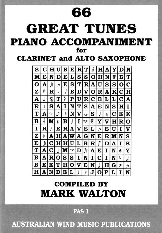 66 Great Tunes - Piano Acc. for Clarinet-Alto Sax