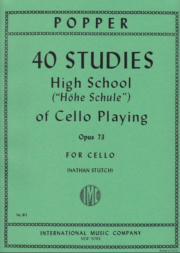Popper: 40 Studies - High School of Cello Playing Op. 73