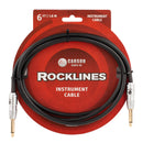 Carson Rocklines Noiseless Guitar Cable, Black