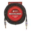 Carson Rocklines Braided Guitar Cable, Black