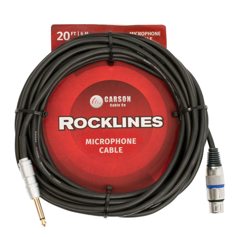 Carson Rocklines Microphone Cable, XLR - Jack