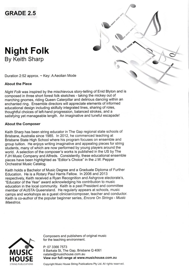 Night Folk - arr. Keith Sharp (Grade 2.5)
