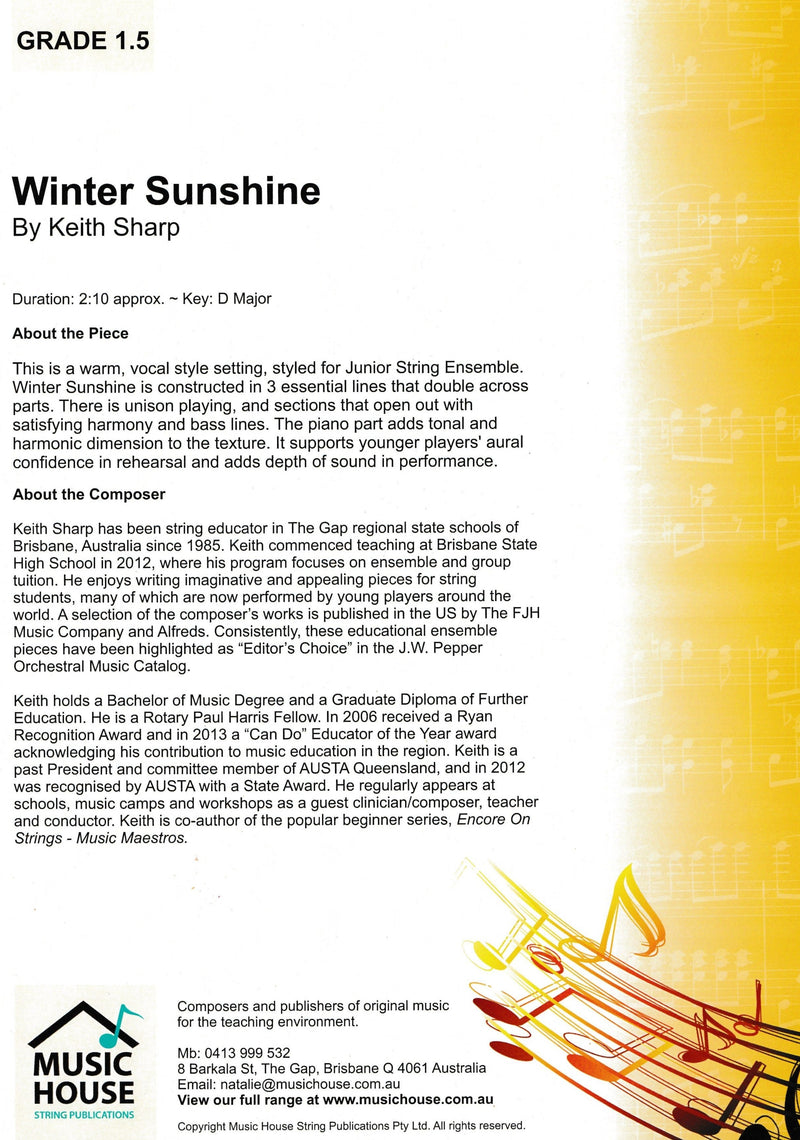 Winter Sunshine - arr. Keith Sharp (Grade 1.5)