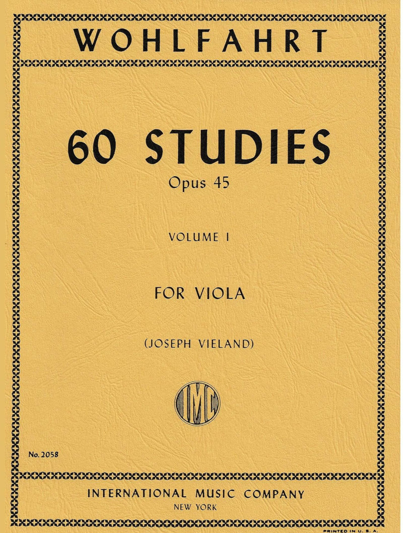 Wohlfahrt: 60 Studies for Viola, Op. 45 - Book 1