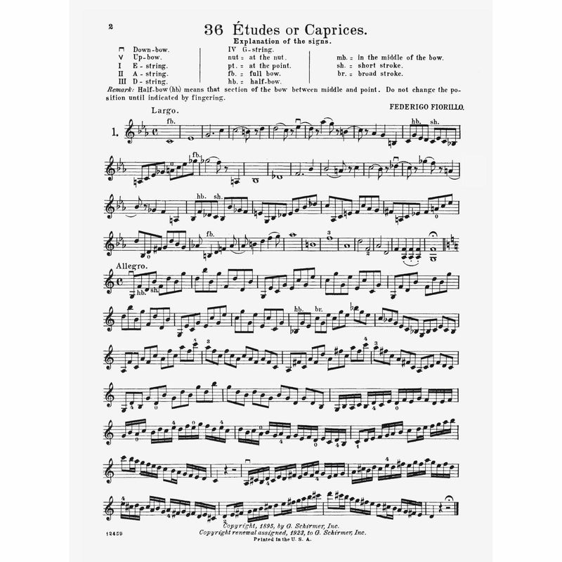 Fiorillo: 36 Studies or Caprices for the VIolin