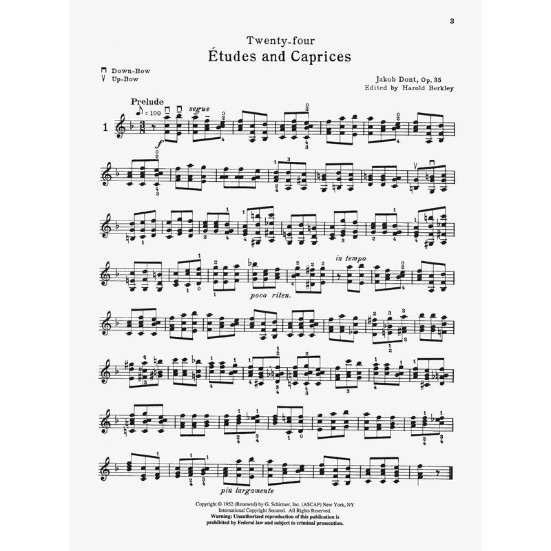 Dont: 24 Etudes and Caprices, Op. 35