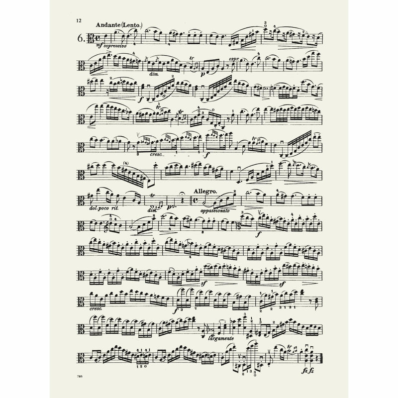 Hoffmeister: 12 Studies for Viola