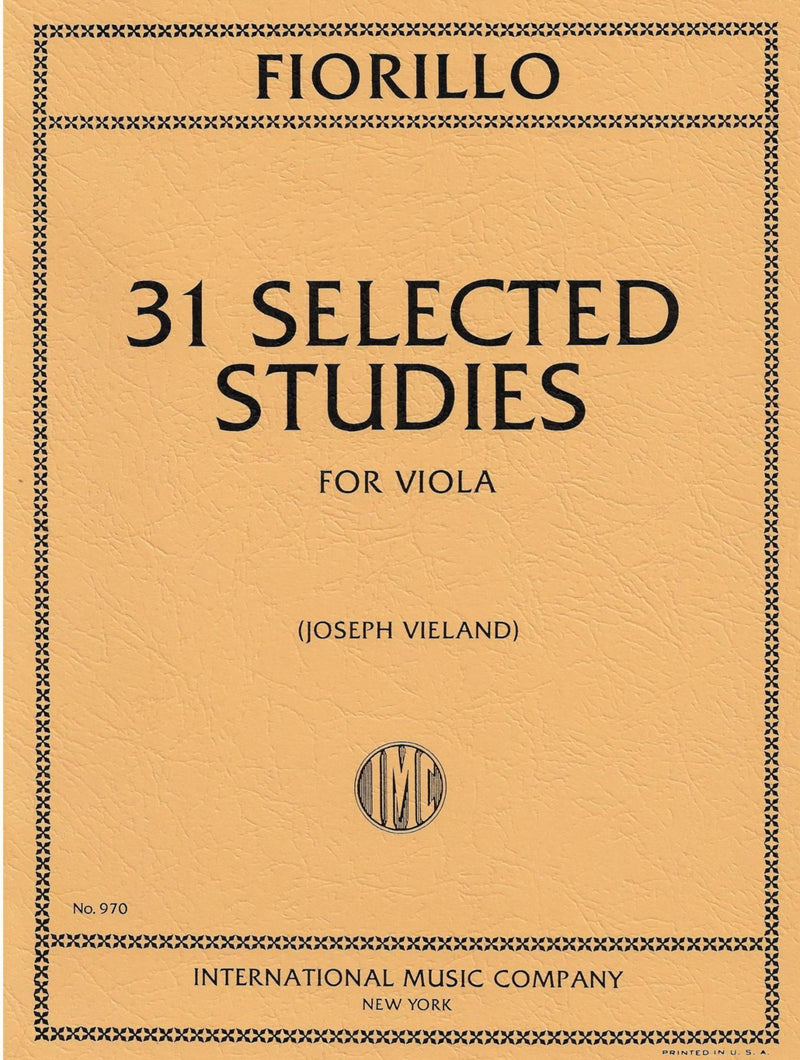 Fiorillo: 31 Selected Studies for Viola