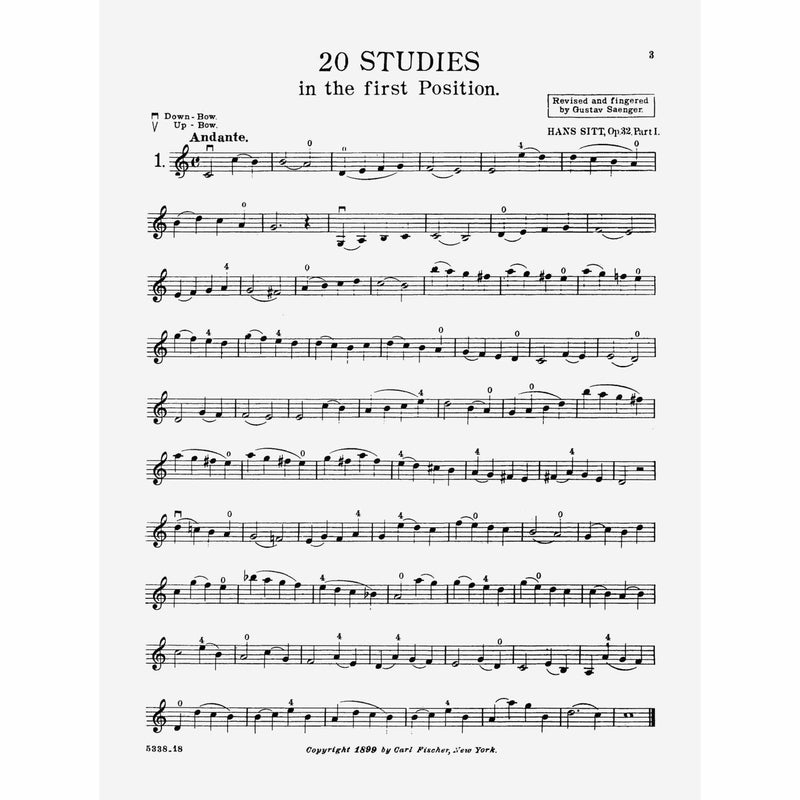 Sitt: 100 Studies, Op. 32 - Part 1