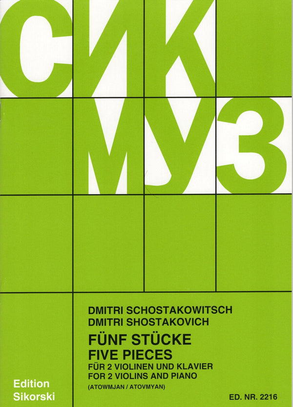 Shostakovich: Five Pieces for Two Violins and Piano
