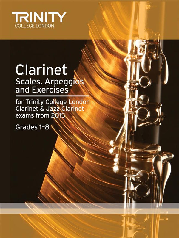 Trinity Clarinet Scales from 2015, Grades 1-8