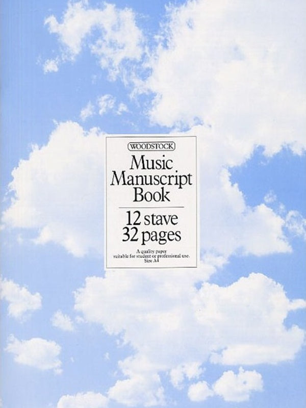 Music Manuscript Book, 12 Stave 32 Pages