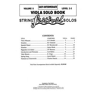 String Festival Solos for Viola - Book 2