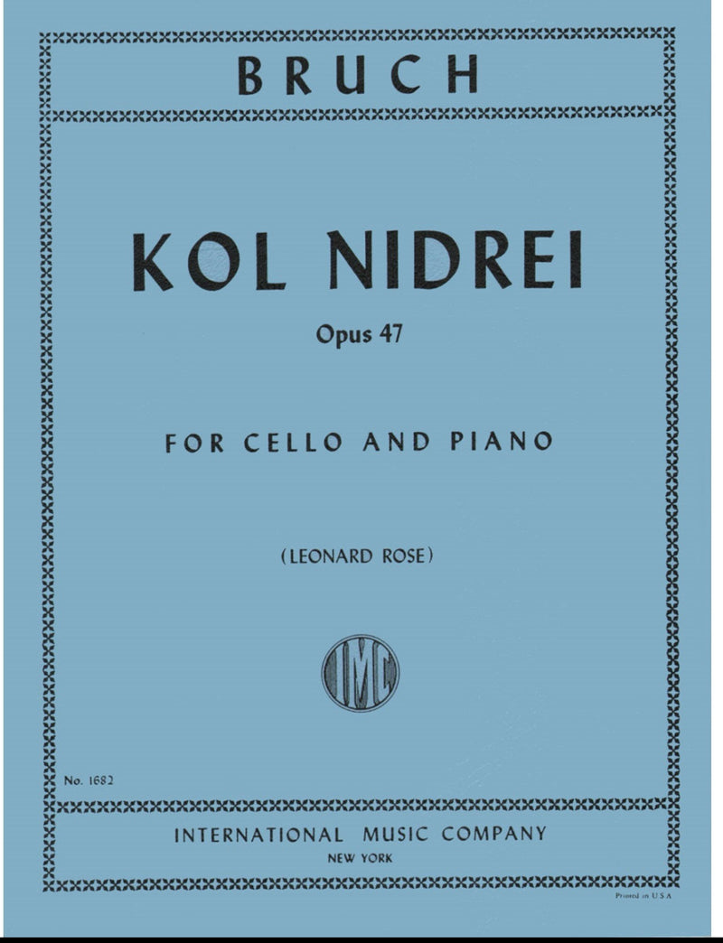 Bruch: Kol Nidrei Op 47 for Cello & Piano
