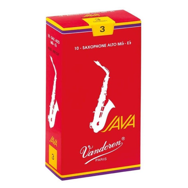 Vandoren JAVA 'Red Cut' Alto Saxophone Reeds, 10-Pack