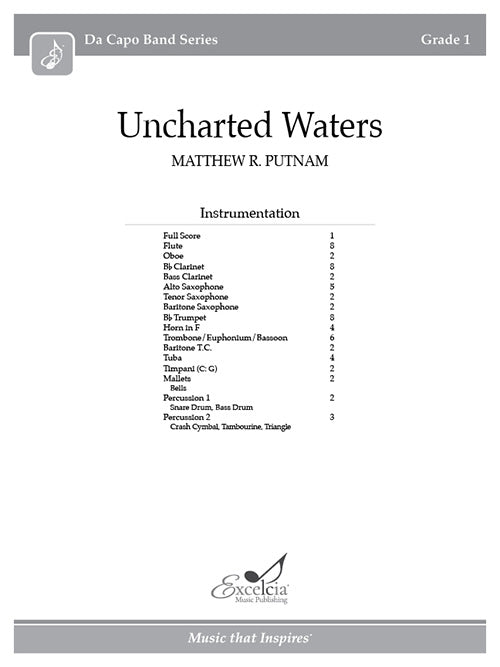 Uncharted Waters - arr. Matthew R. Putnam (Grade 1)