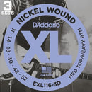 D'Addario XL Nickel Electric Guitar Strings