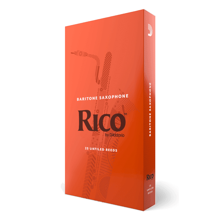 Rico Baritone Saxophone Reeds, 25-Pack