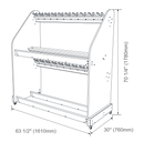Alges Mobile Instrument Storage - 20-Unit Guitar Rack