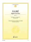 Faure: Apres un Reve for Cello and Piano, Op. 7 No. 1