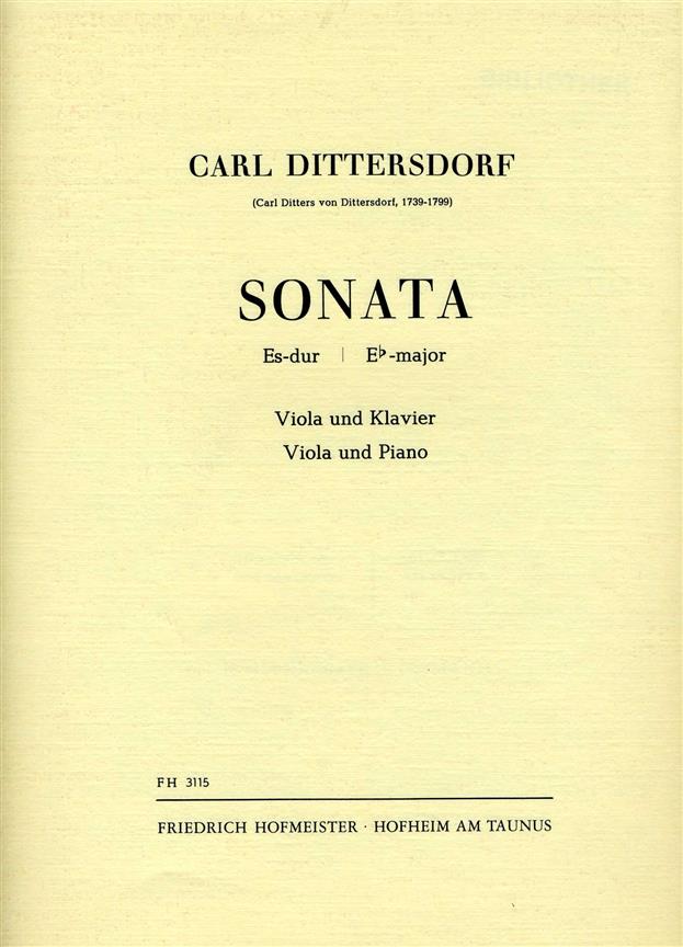 Dittersdorf: Sonata in Eb Major for Viola and Piano