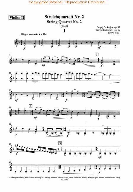 Prokofiev: String Quartet No. 2, Op. 92