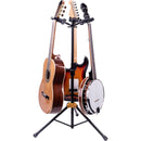 Hercules Auto Grip Triple Guitar Stand w/ Foldable Backrest