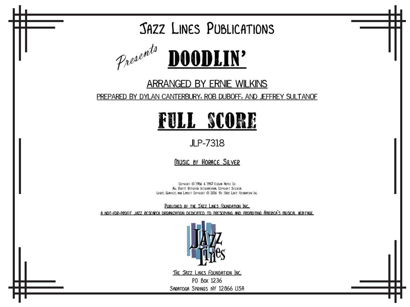 Doodlin' - arr. Ernie Wilkins (Grade 3)