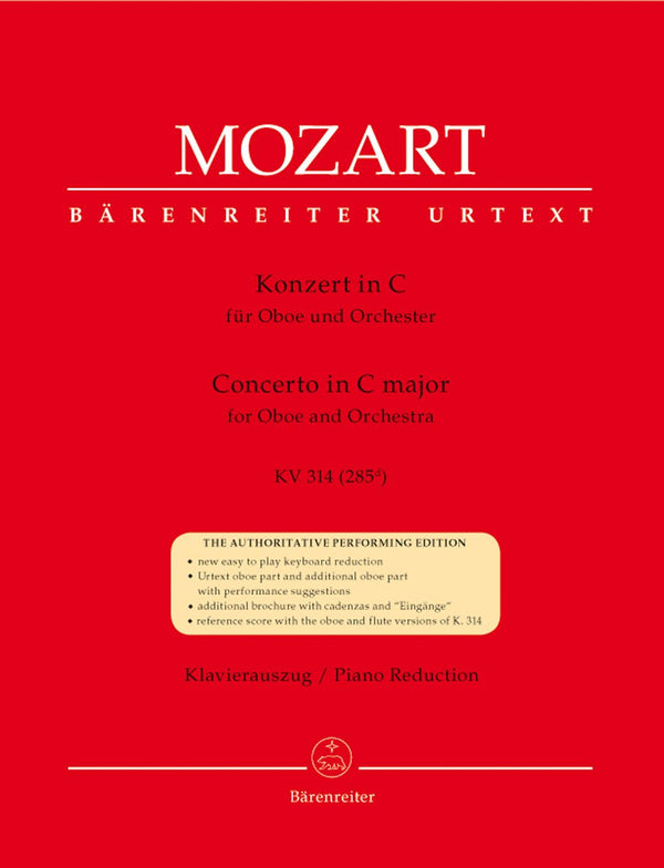 Mozart: Oboe Concerto in C Major K314 for Oboe & Piano