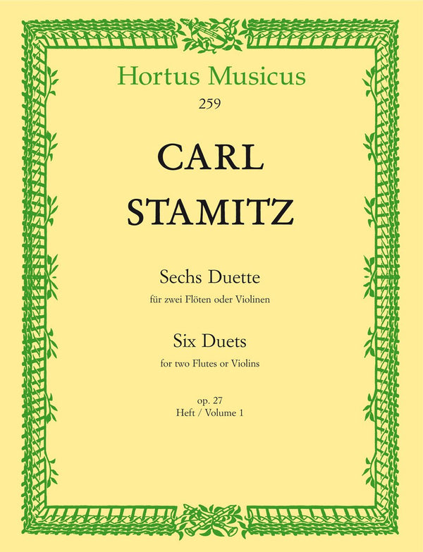Stamitz: Six Duets Book 1 for 2 Violins