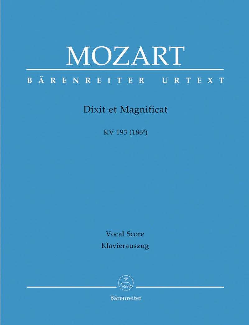 Mozart: Dixit Et Magnificat K193 - Vocal Score