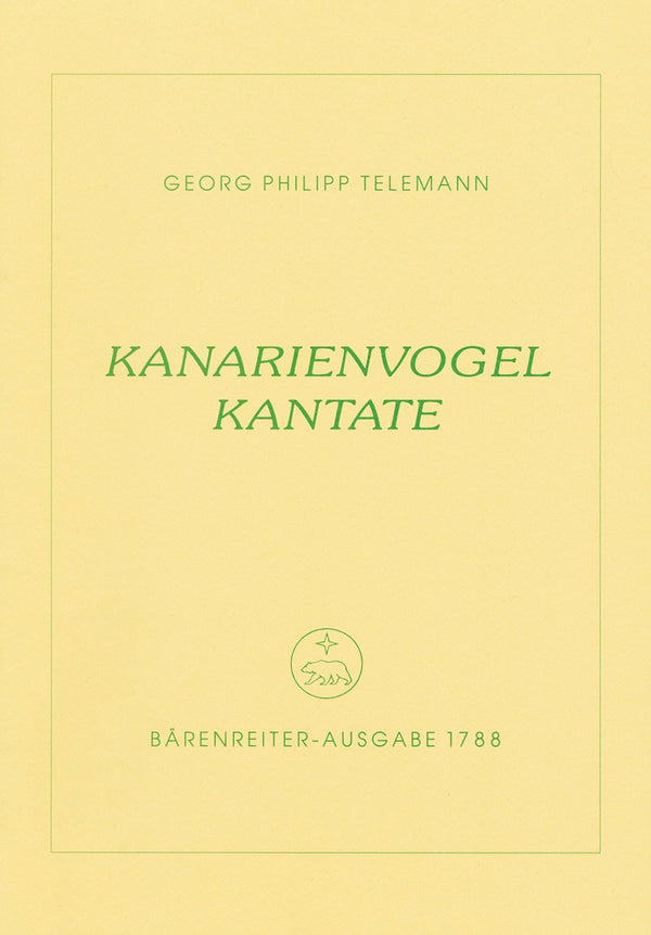 Telemann: Kanarienvogel Kantate Score & Parts