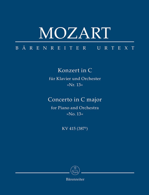 Mozart: Piano Concerto No 13 in C K415 - Study Score