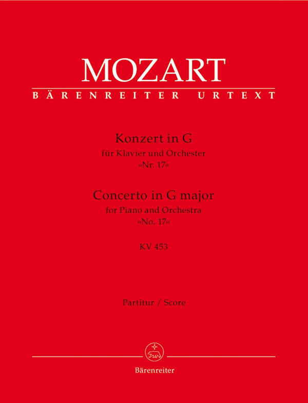 Mozart: Piano Concerto No 17 in G K453 - Full Score