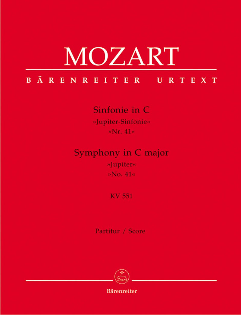 Mozart: Symphony No 41 in C K551 Full Score